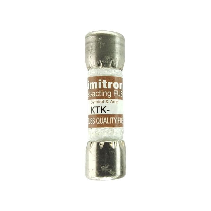 Cooper Bussmann KTK-10 KTK-10 Cooper Bussmann - Eaton Bussmann series KTK fuse, LIMITRON Fast-acting fuse, Control circuits, lighting circuit protection, meter circuits, 10 A, Non-indicating, Ferrule end x ferrule end, 100 kAIC at 600 V, Nickel-plated bronze endcap,Melamine tube, 600 V