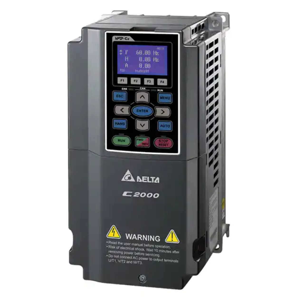 Delta VFD022C43A-21 Variable Frequency Drive, 3 phase, 460 VAC Input, 3 HP, frame A, wall mount, IP20, NEMA 1