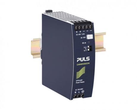 Puls CP10.481 PULS CP10.481 is a DIN rail mounting power supply unit with an aluminium housing designed for a wide range of industrial applications. It features a net width of 39 mm and operates within an ambient air temperature range of -25 to +70°C. The unit has a current consumption of 11A peak max. inrush at 230Vac input and 7A peak max. inrush at 120Vac input. Its efficiency rates are 0.955 at 230Vac input, 0.938 at 120Vac input, and 0.93 at 100Vac input. The dimensions of the CP10.481 are W39mm x H124mm x D117mm. It includes a time delay of 240-300ms for start-up and a rise time of 63ms under nominal input with a constant full current load and 0mF load capacitance, extending to 210ms with 5mF load capacitance. The unit is equipped with protection functions including output overvoltage protection and overload/short-circuit protection, and supports series/parallel operation for increased output voltages or power, as well as 1+1 redundancy with a redundancy module. It is resistant to back-feeding loads up to 63V. Power dissipation/losses are 12.3W at full output load with 230Vac input and 17.2W with 120Vac input. The output stage capacitance is 960 µF. Electrical durability is rated at various hours depending on the operating conditions, with a ripple of 50mVpp across 20Hz to 20MHz at 50Ω. This AC/DC power supply unit, part of the CP-series, includes ATEX approval, a 20% power reserve, and a DC-OK relay contact output. Connection is facilitated through screw-clamp connections. Supply voltage ranges from 88Vdc-180Vdc for DC and 85Vac-264Vac for AC, with specific turn-on and shutdown voltages. The rated current is 5.4A at 48Vdc with a derating above 60°C. It is suitable for single-phase (1AC) or DC networks, offering a rated power of 259W and an adjustable output voltage of 48Vdc-56Vdc. The hold time is 34ms at 120/230Vac input.